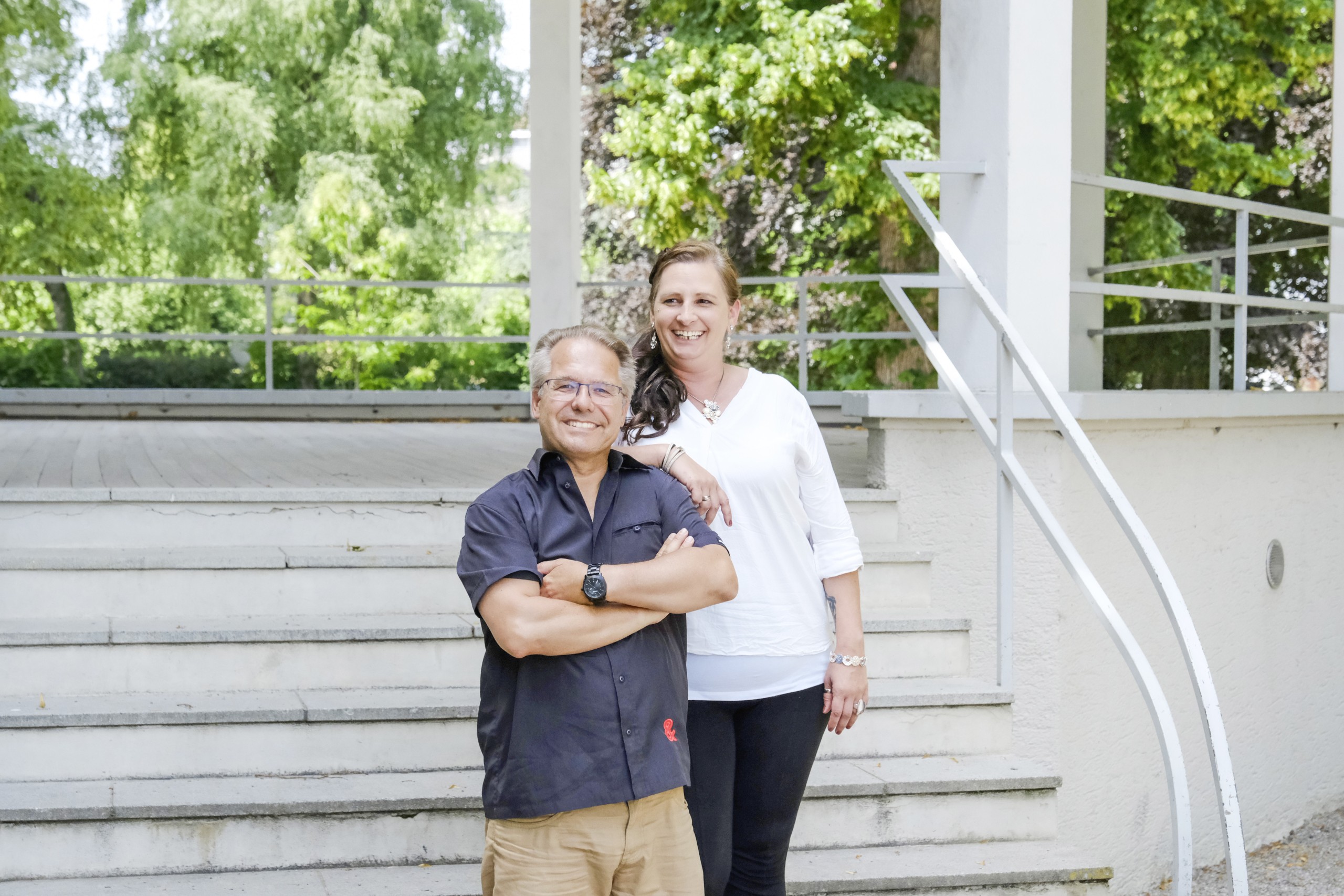 Gemeinsam für die Musik: Johannes Brändli und Simone Fuston.