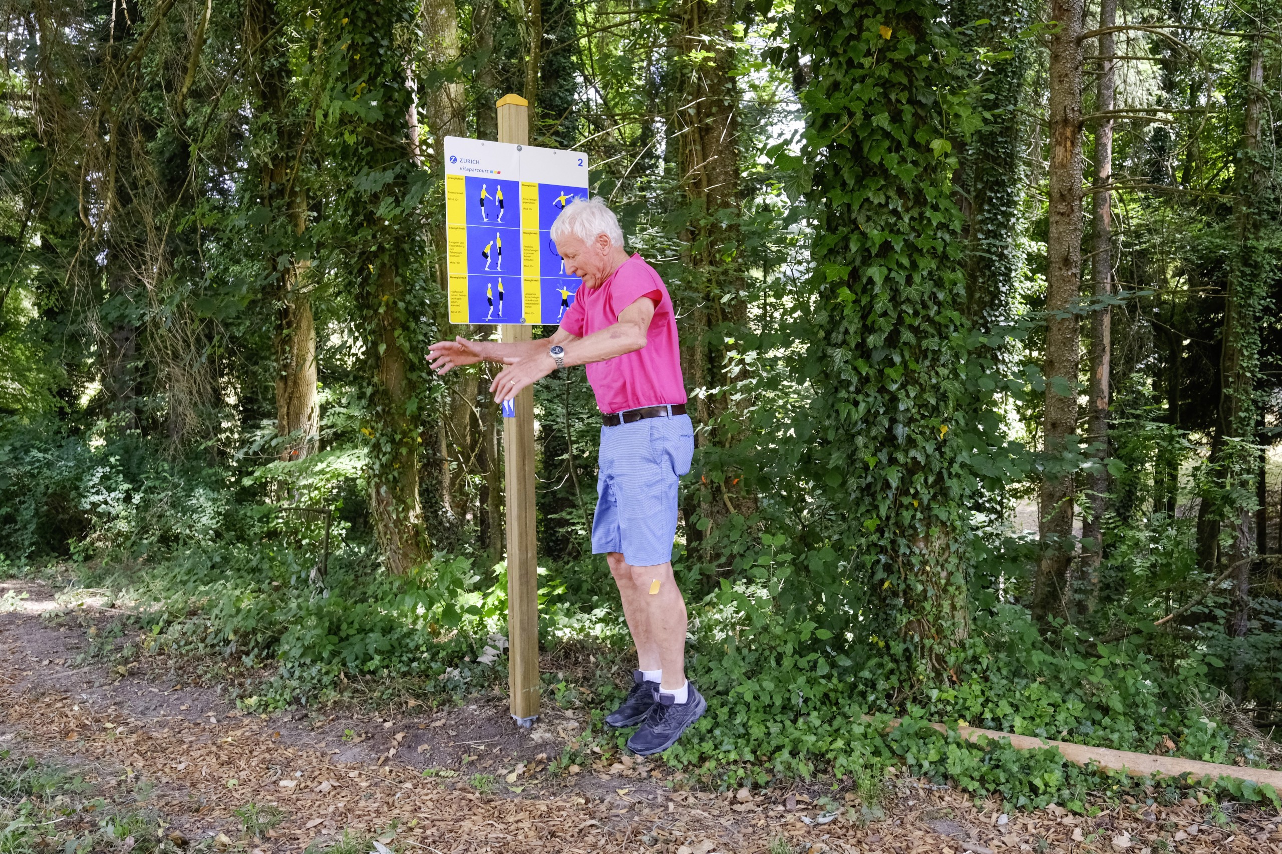 Der Projektinitiator wird zum Tester: Walter Bucher im Sportmodus.
