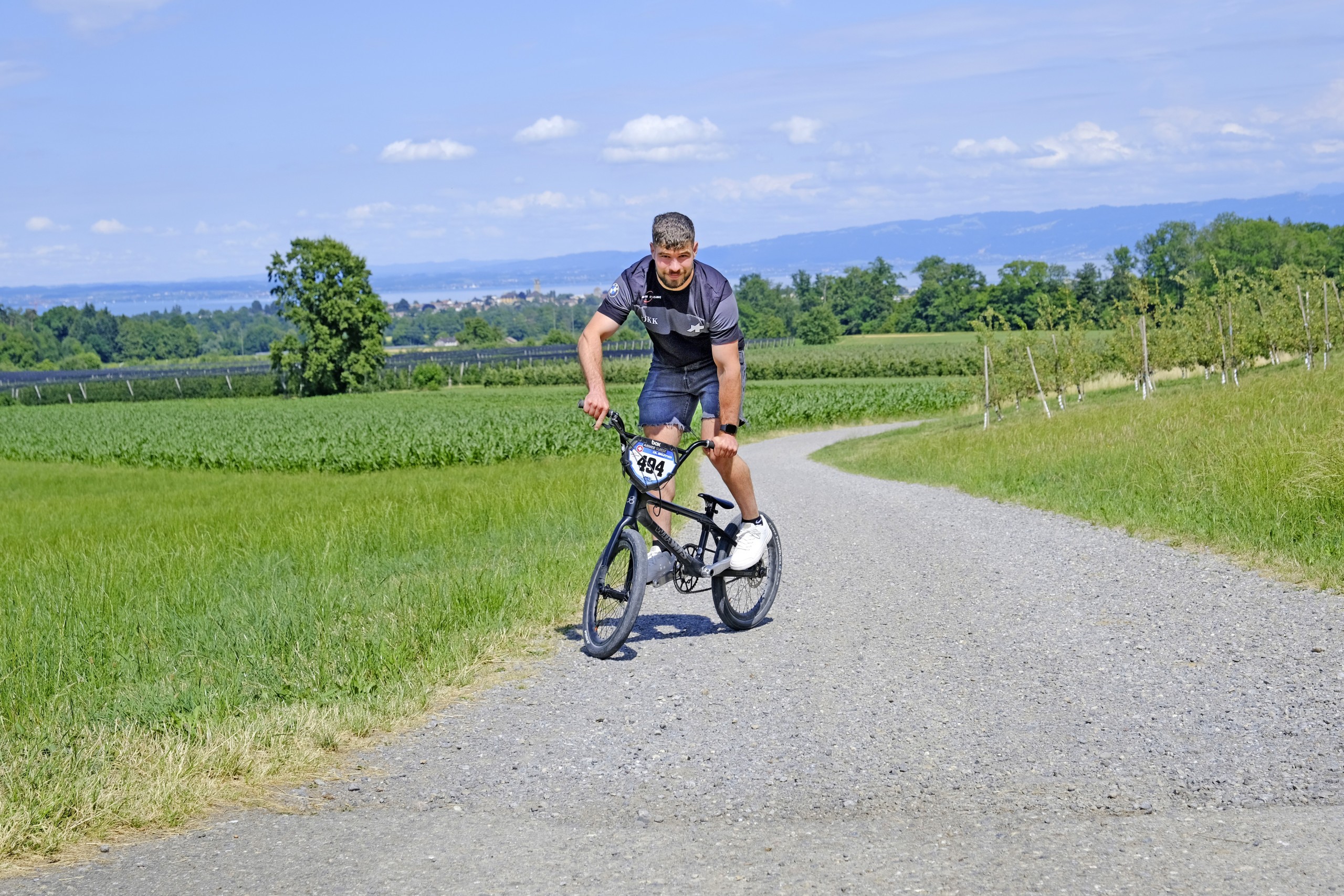 Auf ungewohntem Terrain: Normalerweise ist Gil Brunner mit seinem BMX auf Pumptracks anzutreffen.