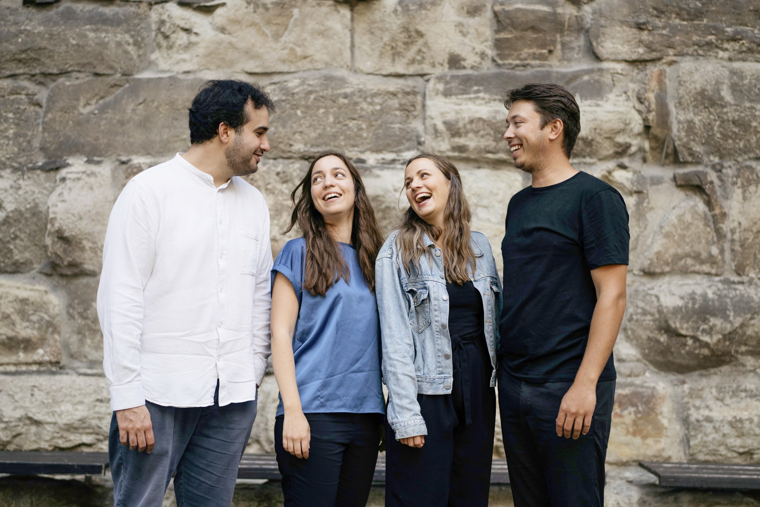 Das Organisationskomitee des Festivals Klassik im Schloss (v.l.): Bastian Loewe, Livia Berchtold, Julia Wiesmann und Lukas Bischof.