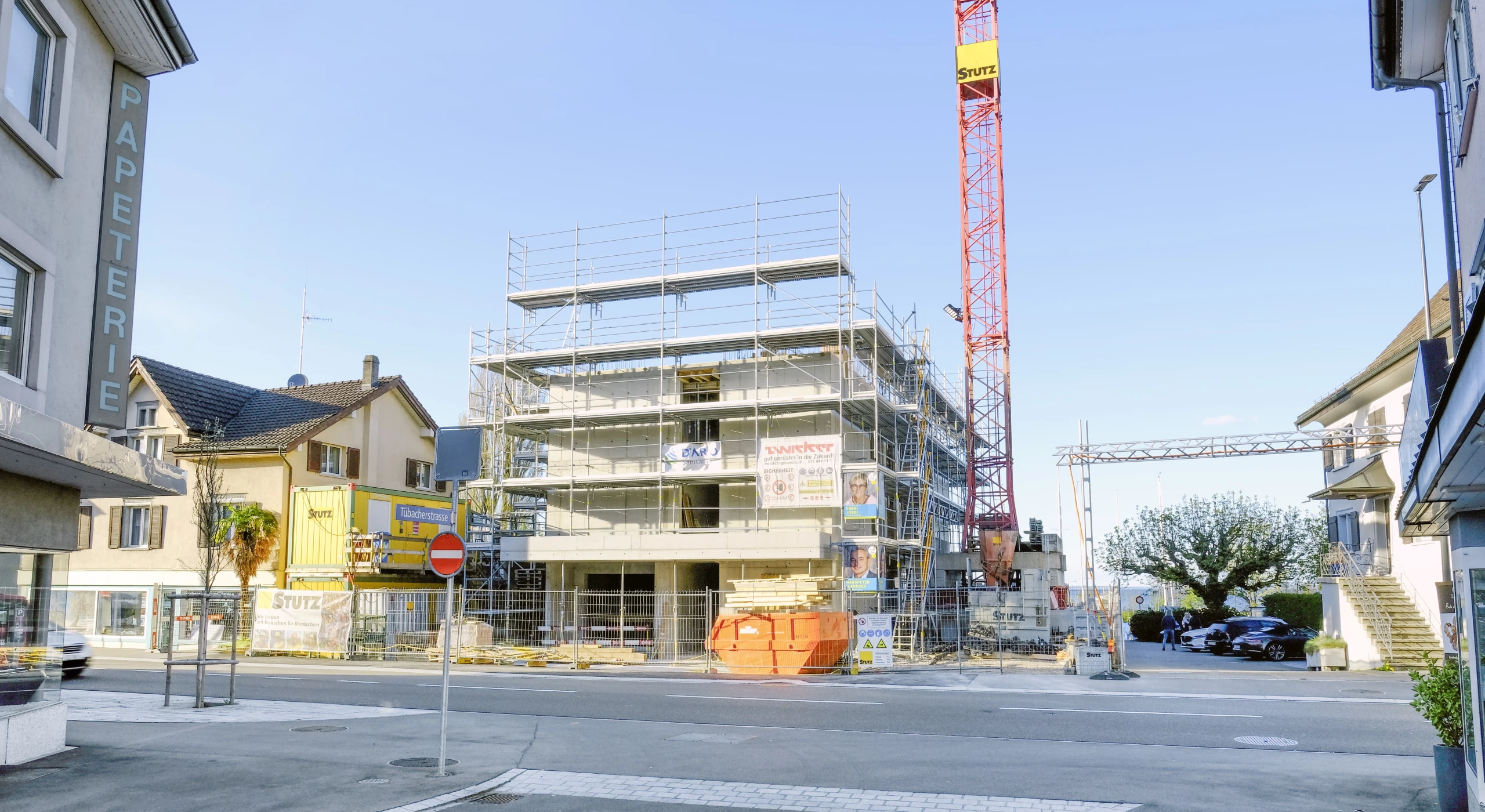 Die Arbeiten am Neubau des Restaurants Lido in Horn dauern an.