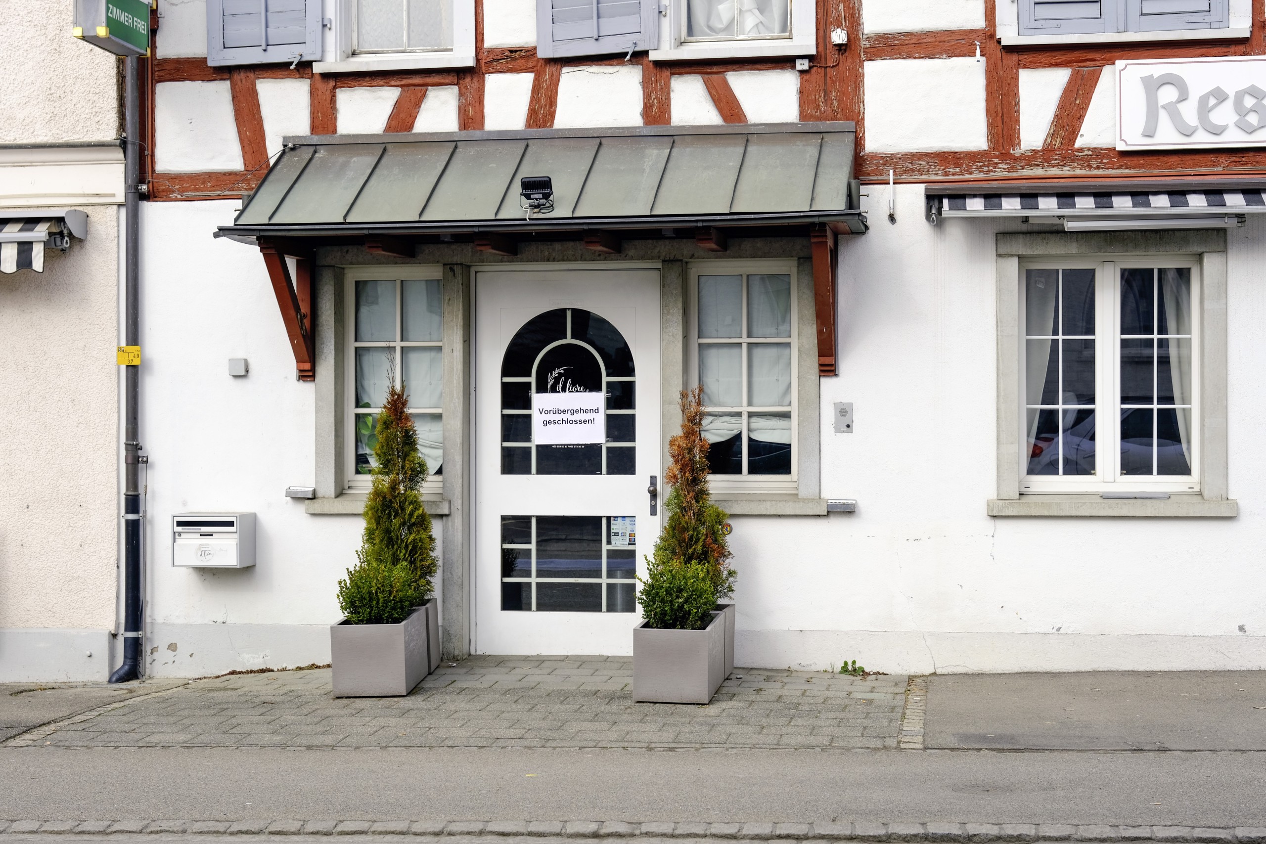 «Vorübergehend geschlossen» steht an der Tür des «Il Fiore».