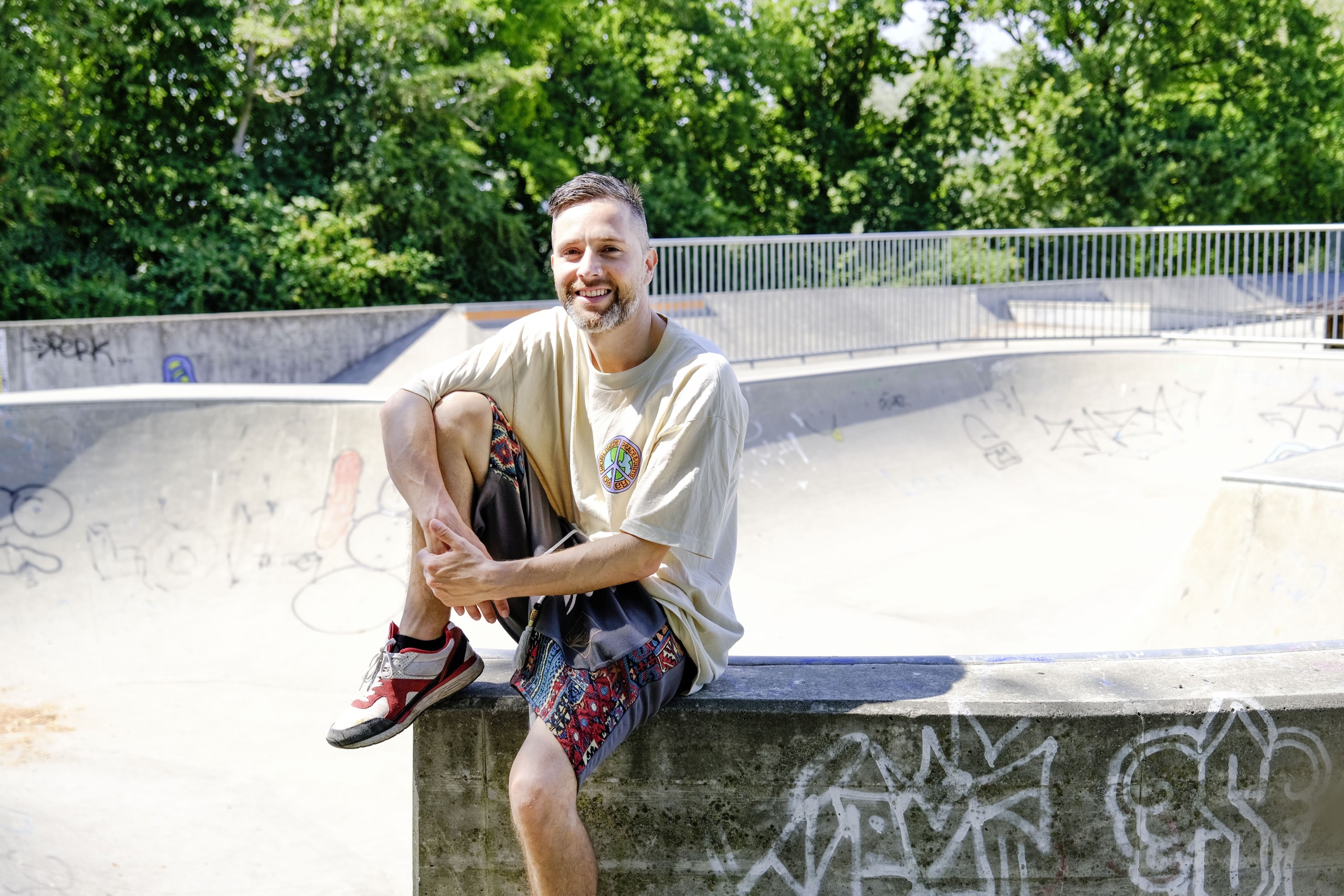 Michel Stalder macht den Skatepark kommende Woche zum Festivalgelände.