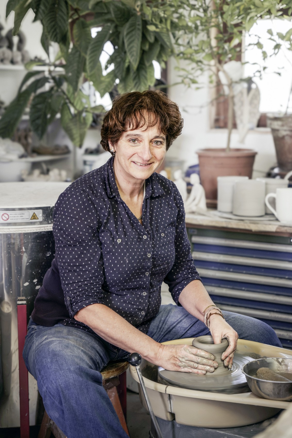 Sabin Aepli arbeitet am liebsten an der Drehscheibe.