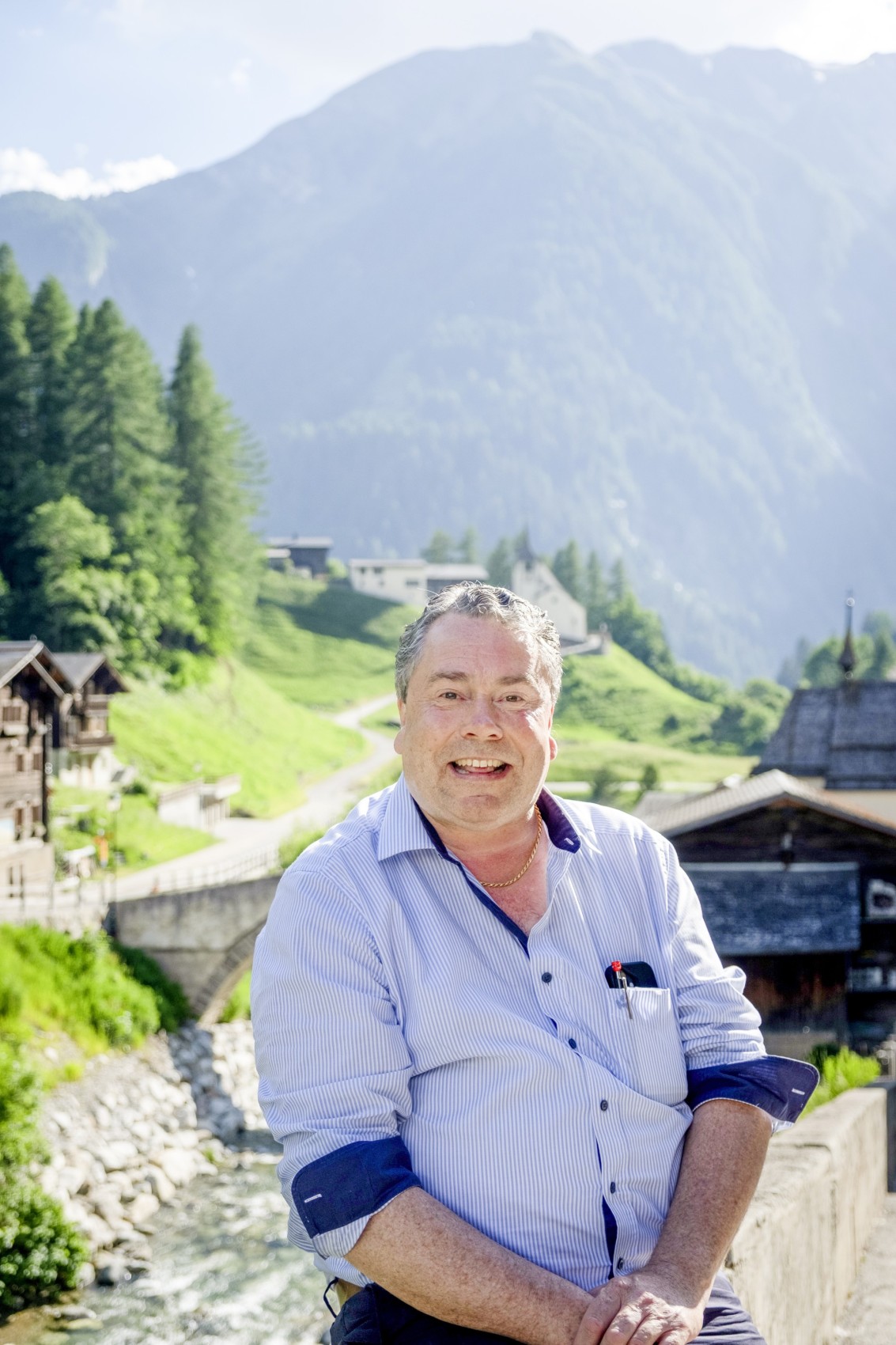 Gemeindepräsident Rolf Imhof schätzt den Zusammenhalt in Binn.