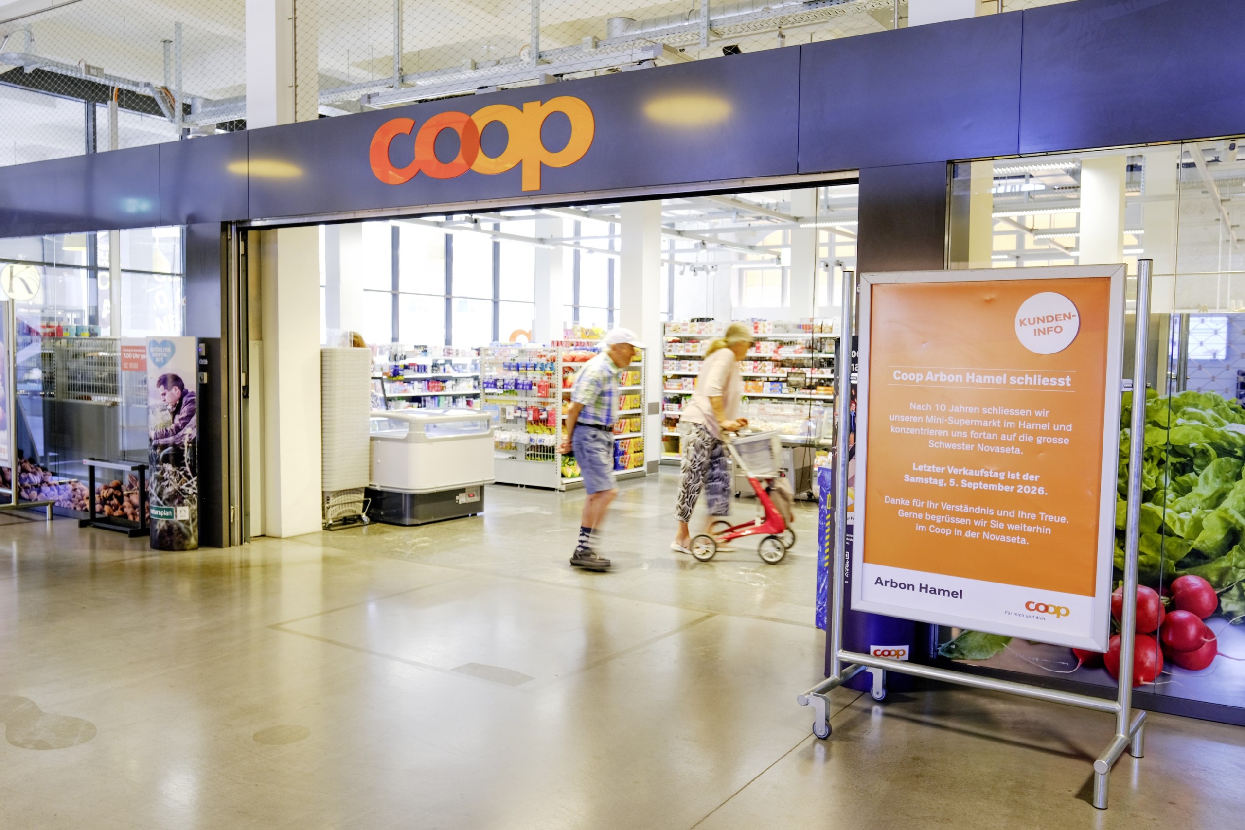 Die Coop-Filiale im Hamel-Gebäude schliesst Anfang September.