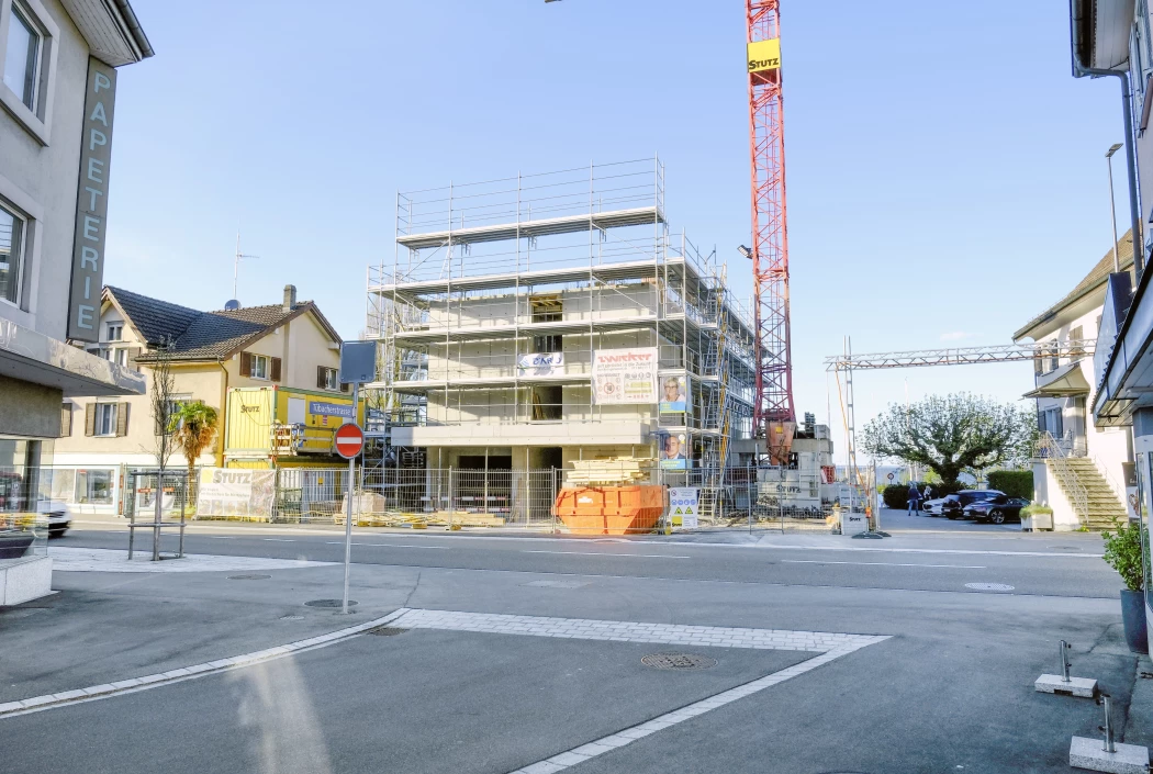Die Arbeiten am Neubau des Restaurants Lido in Horn dauern an.